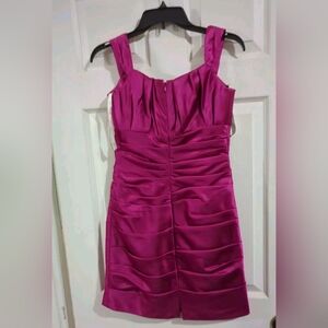 Levkoff Women's Dress Size 6 Fuchsia Pink Barbiecon Sexy Lined Built In Bra